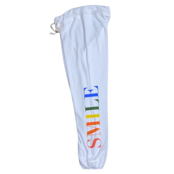 NEW Sundry SMILE White Sweatpants Size 1 (small) - Picture 2 of 9